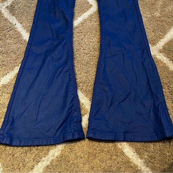 Edikted Luna Faux Leather Flare Jeans size S - Picture 3 of 8